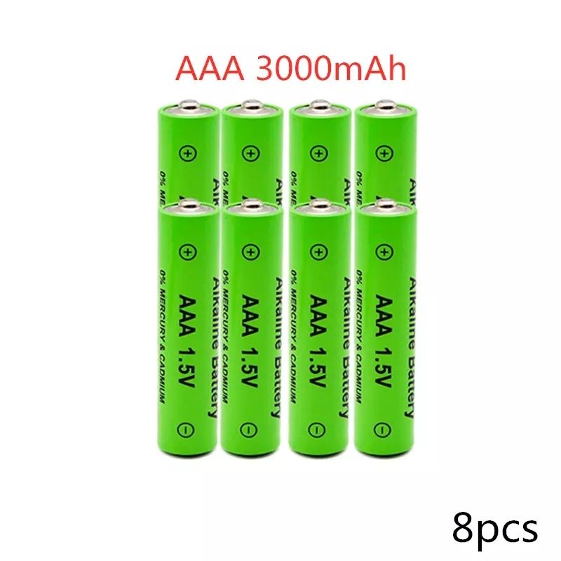 2 pilhas recarregáveis aaa 3000mah novas com portes incluídos