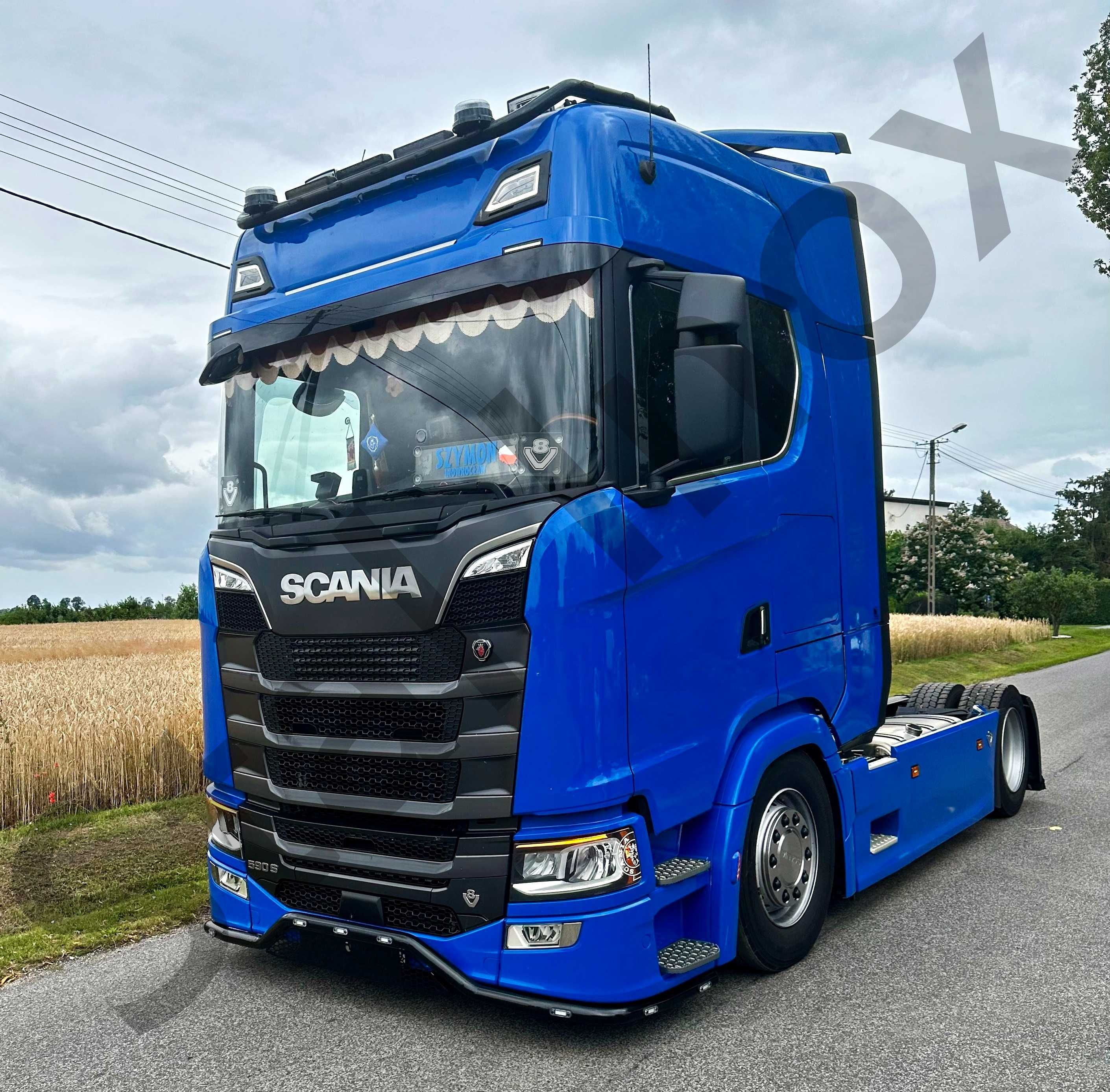 Orurowanie górne stal nierdzewna Scania Next Gen S / R oświetlenie led