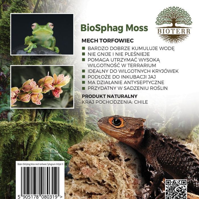 Biosphag Moss Chile Mech Torfowiec Sphagnum Chilijski 5Kg 250L