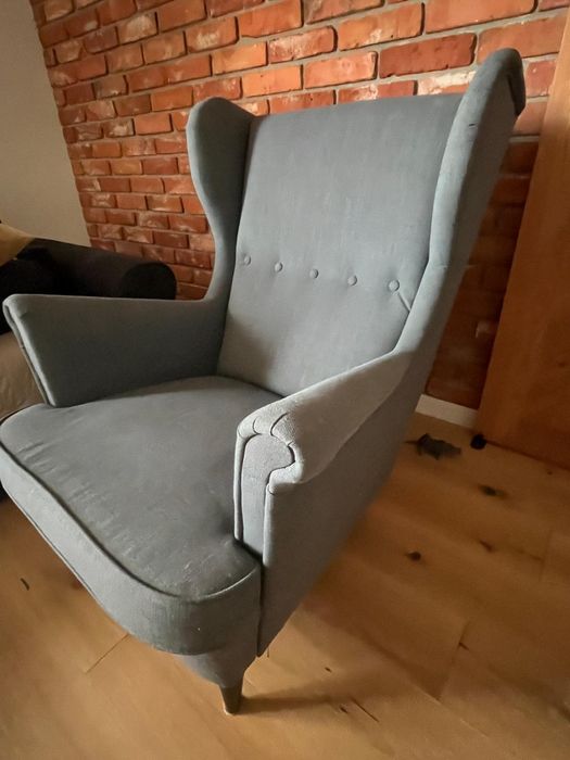 REZERWACJA Fotel IKEA uszak szary