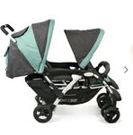 Wozek spacerówka dla bliźniaków bliźniaczy Chic 4 Baby Melange Mint