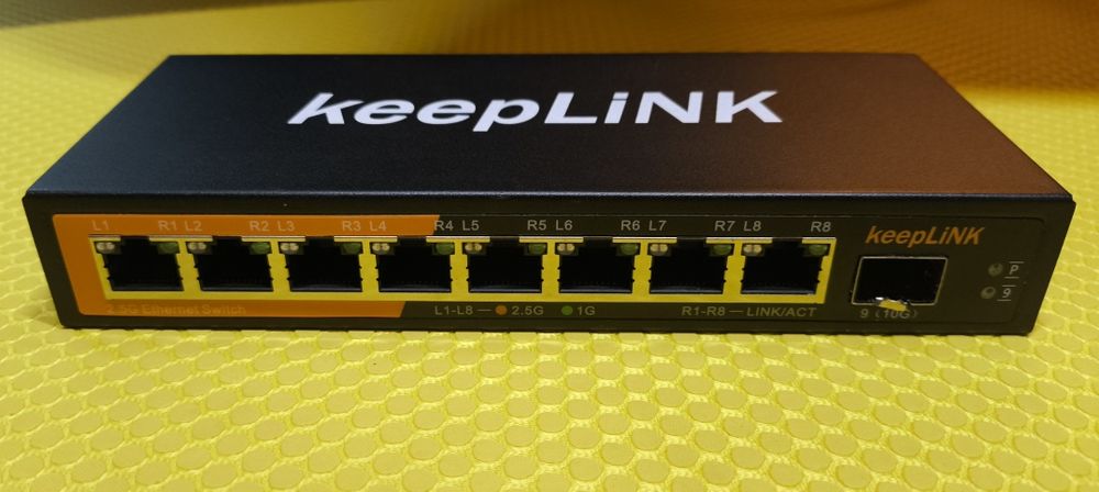 Ethernet Switch keepLINK KP-9000-9XH-X на 8 портів 2.5G & SFP+ 10G