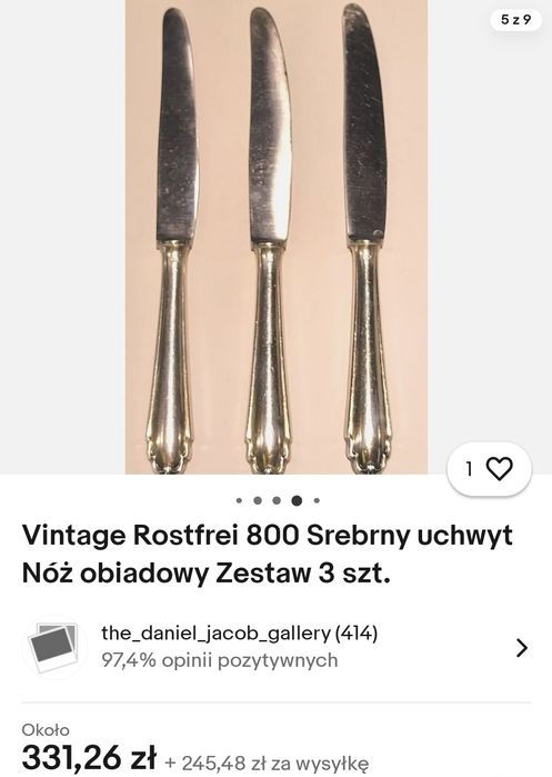 Sztućce widelce i noże po 6szt ROSTFREI