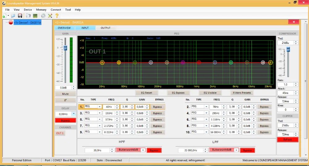 4x2000W 4om z DSP WZMACNIACZ estradowy Mos-fet