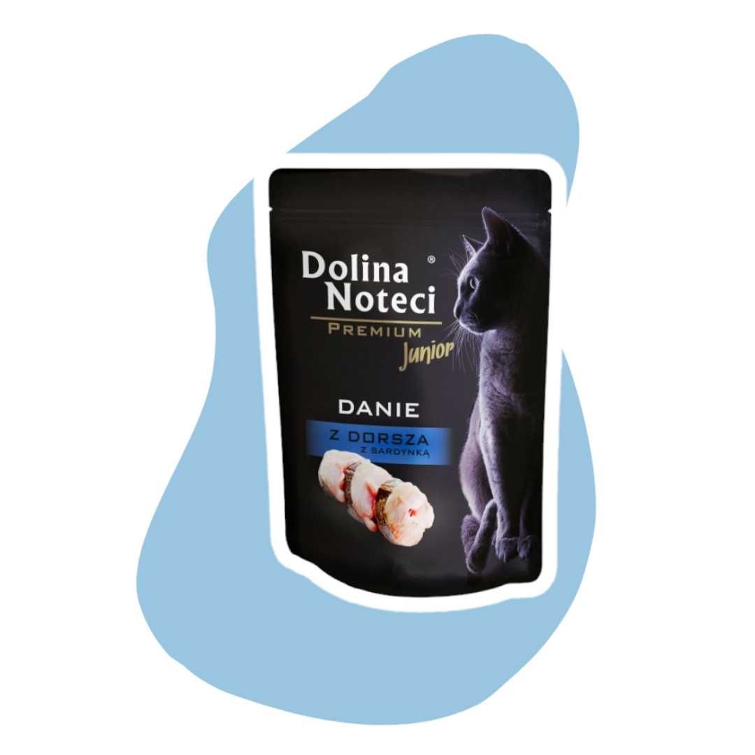 Dolina Noteci Junior Danie dorsza sardynki 10x85g Karma mokra dla kota