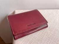 Portfel skórzany skora naturalna bordo burgund genuine leather premium