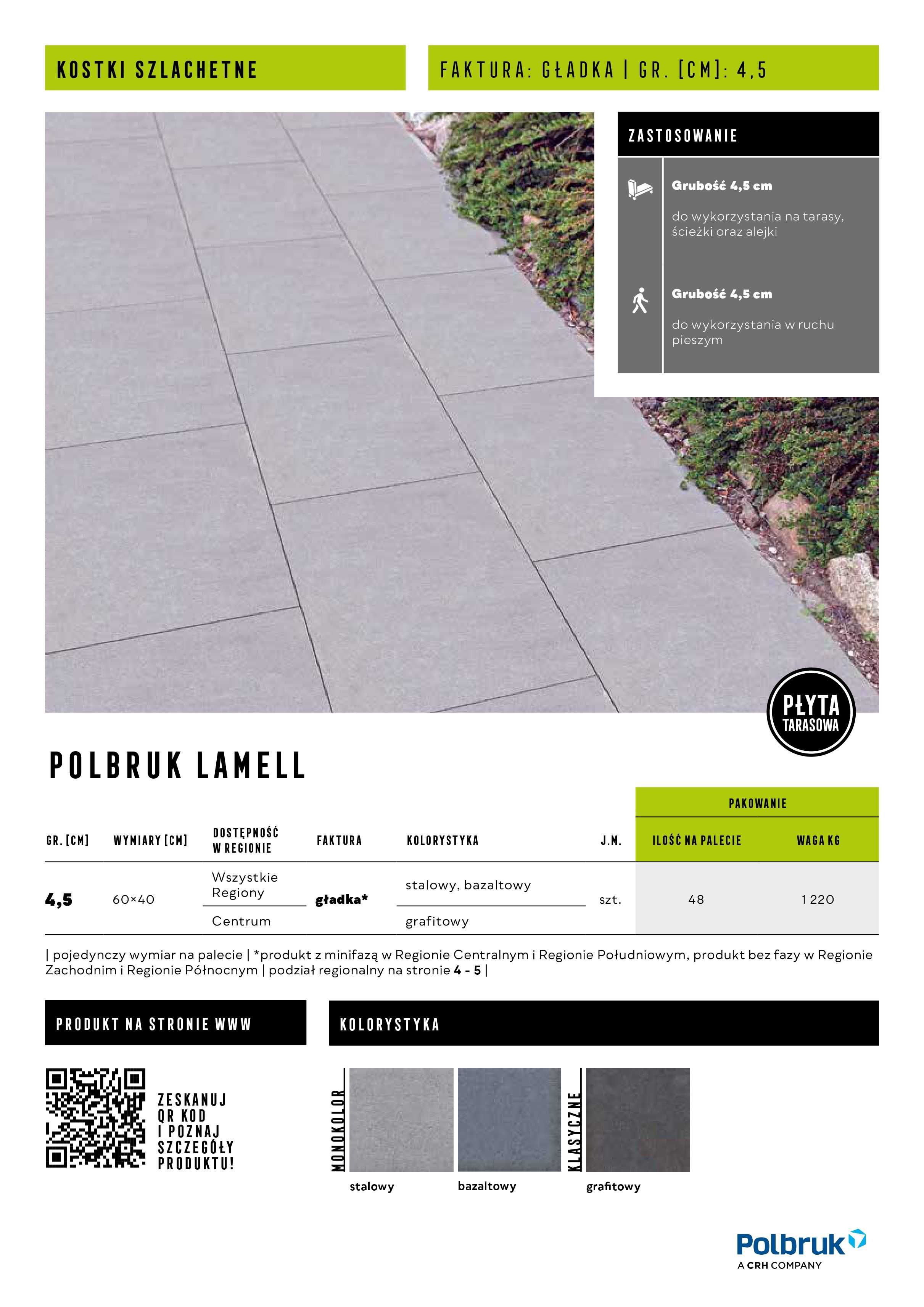 Płyta Tarasowa Polbruk Lamell 60x40 Nerino Latte Ivory Cortado Stalowy