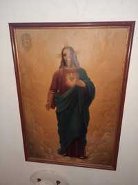 Quadro antigo Jesus Cristo , arte sacra
