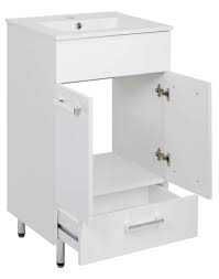 Szafka stojąca LUPO biała z umywalką 50 cm