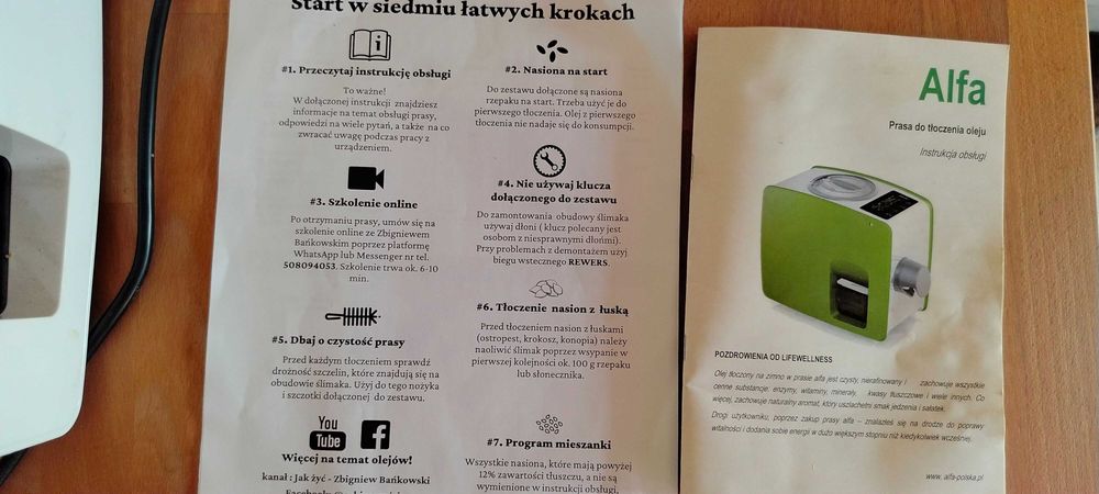 Prasa do tłoczenia oleju Alfa