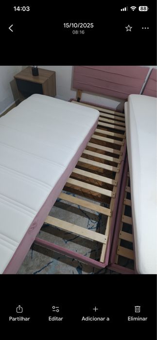 2 camas de meninas rosa veludo solteiro