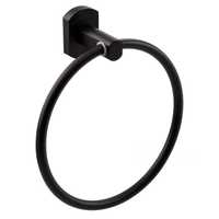 Черный держатель для полотенца кольцом Q-tap Liberty BLM 1160