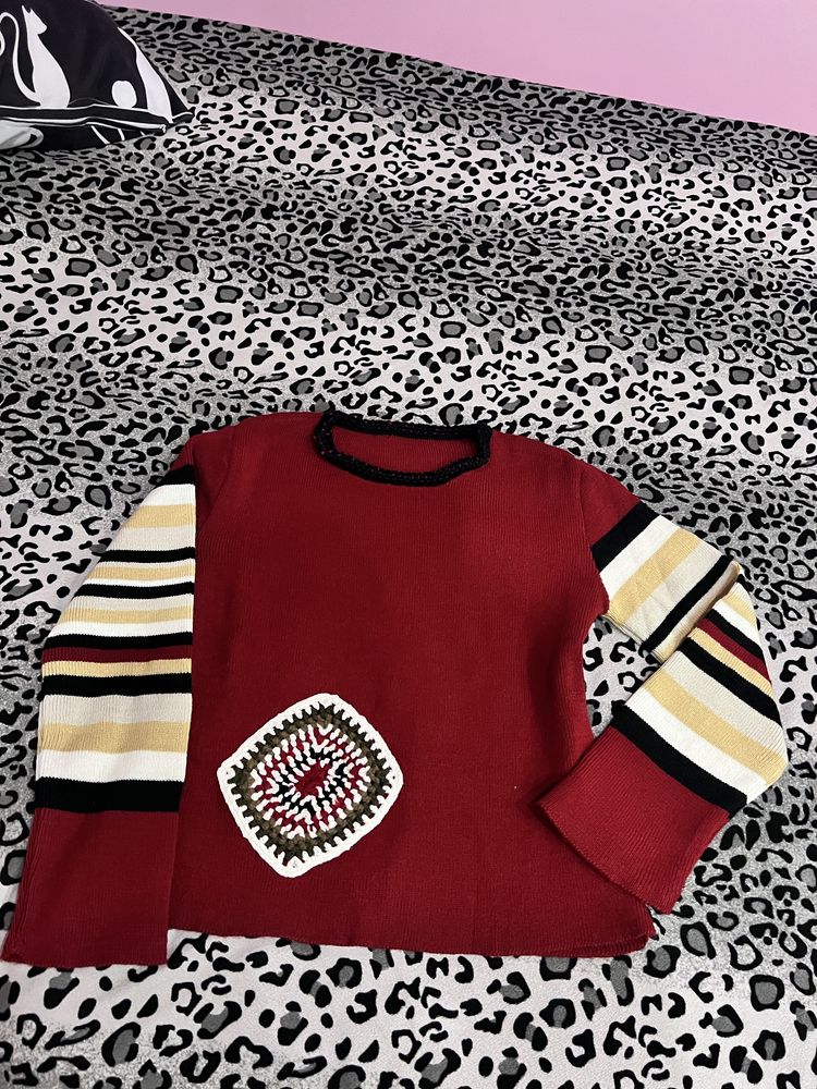 Nowy sweterek czerwony świąteczny H&M r. M
