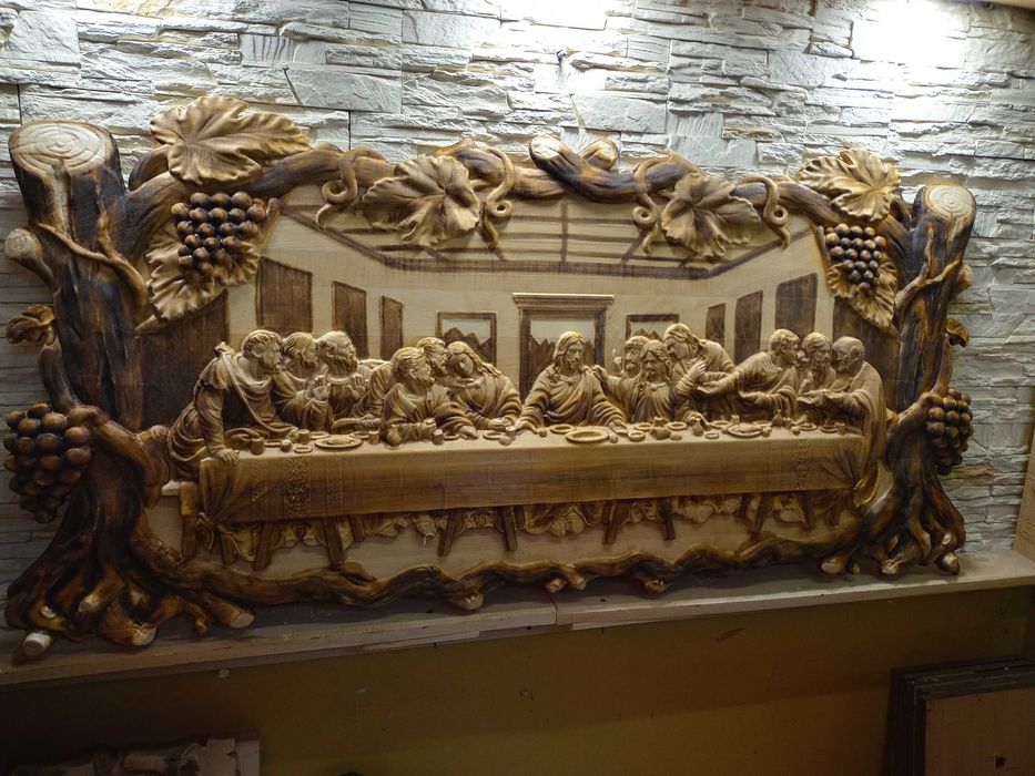 Plaskorzezba-Ostatnia Wieczerza-Drewno