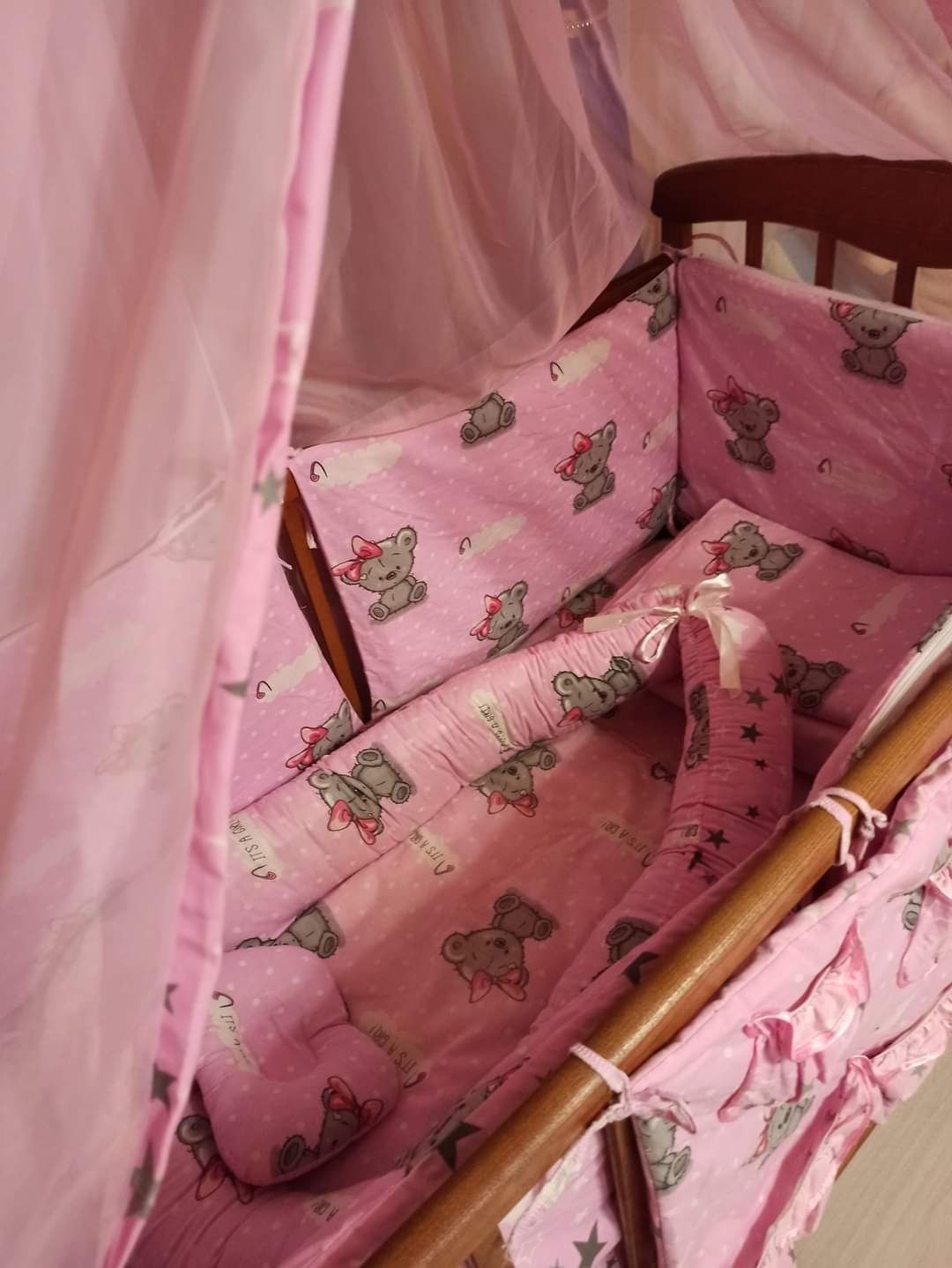 Дитяче ліжечко повний комплект для новонароджених