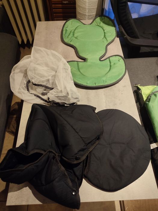 Wózek 3w1 oliwkowy Anmar + ochraniacze na boki łóżeczka