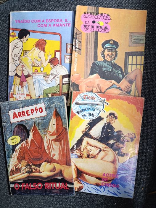 Conjunto de 4 revistas eróticas bd