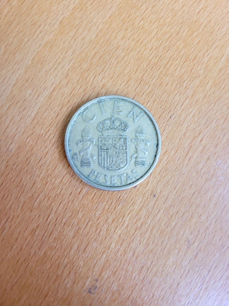 Moneta Cien pesetas juan Carlos I Rey de espana 1986