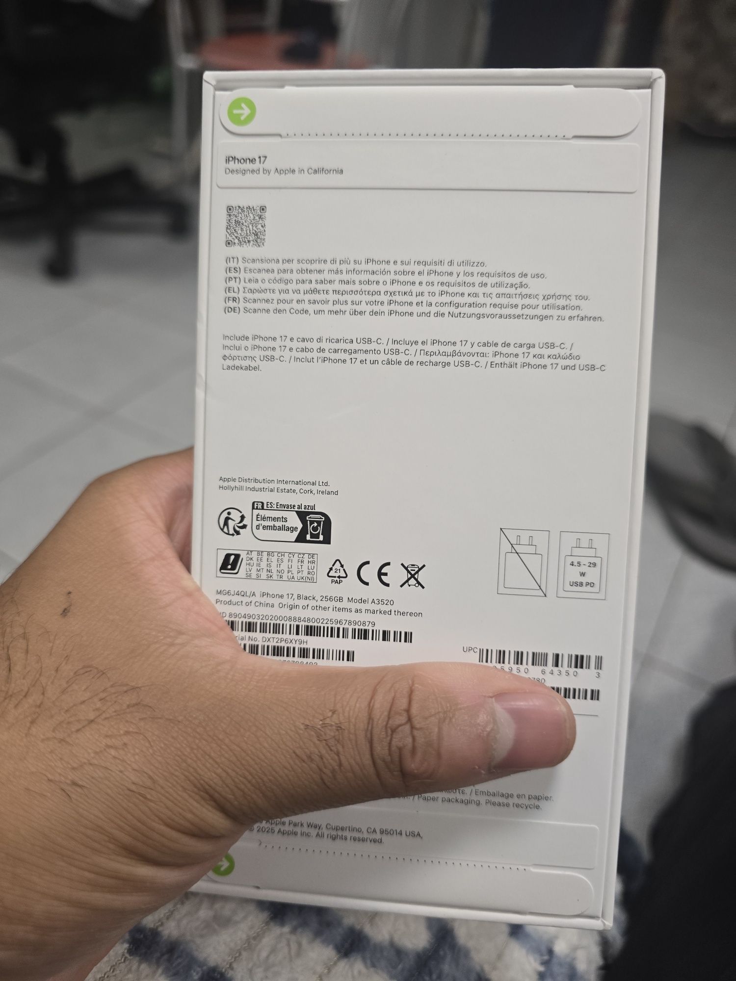 iPhone 17 256GB Preto – Selado | 3 Anos de Garantia + Seguro FNAC