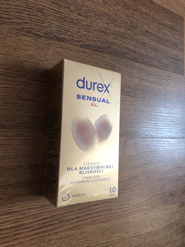 Durex Sensual XL prezerwatywy powiększone cienkie nawilżane 10 szt
