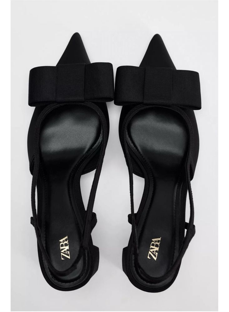 Туфлі слінгбеки zara, туфлі zara, чорні слінгбеки zara, слінгбеки