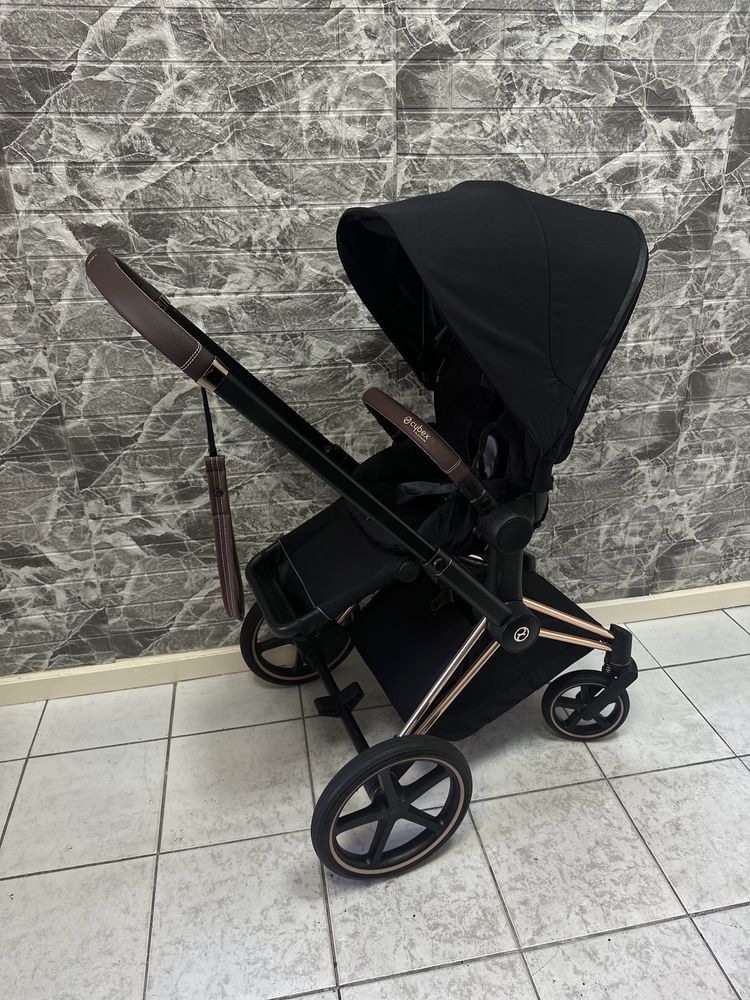 Коляска 3в1 Cybex Priam Deep Black 4.0