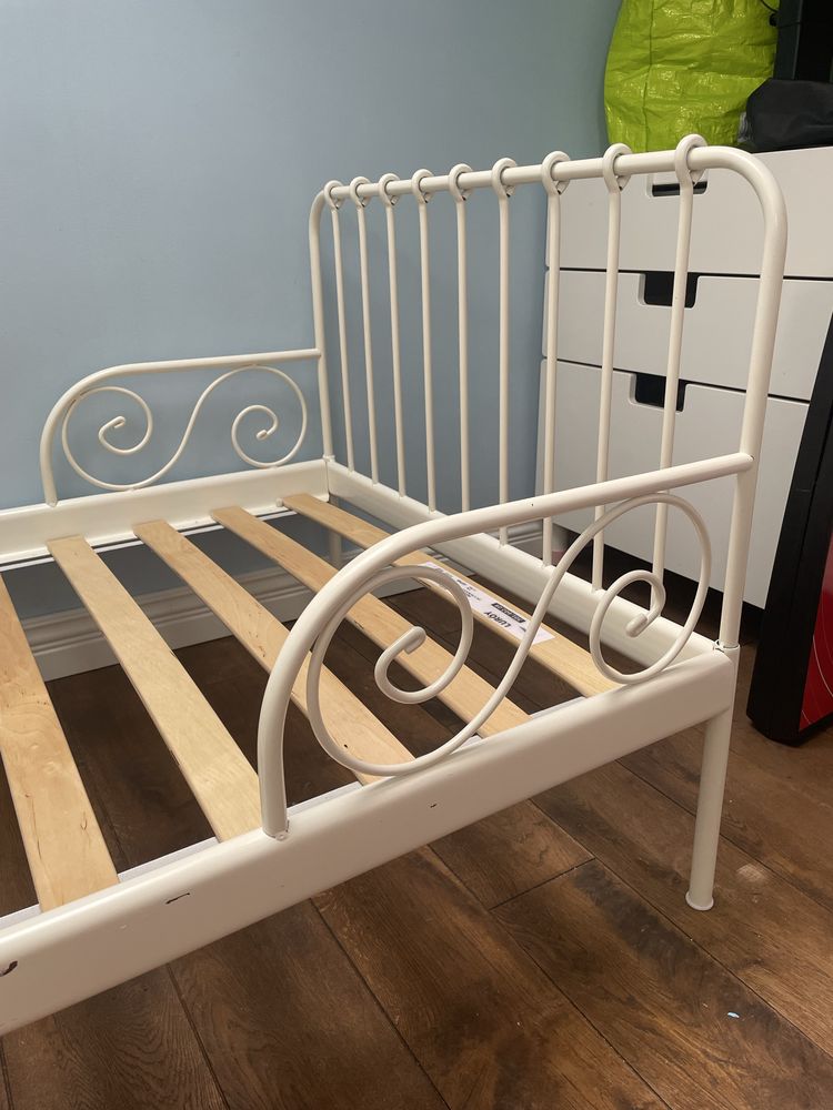 Łóżko rozsuwane rosnące metalowe IKEA