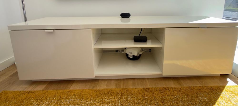 Móvel TV IKEA brilh branco, 160x42x45 cm