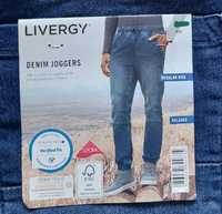 spodnie dżinsowe jeansy dżinsy joggery męskie L 52 Livergy denim relax