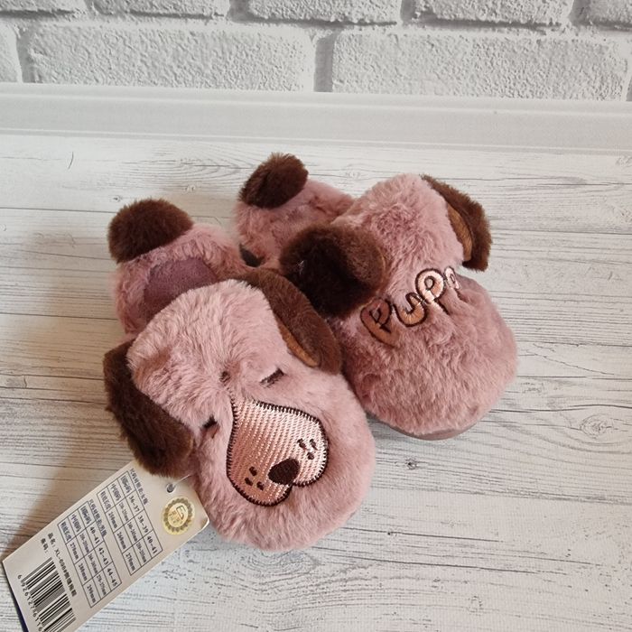 Дитячі тапочки м'які, пухнасті 24-25, собачка