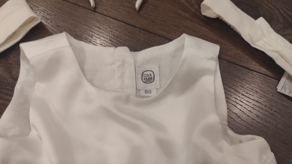 Zestaw sukieneczka buty opaski na chrzciny dla dziewczynki Smyk