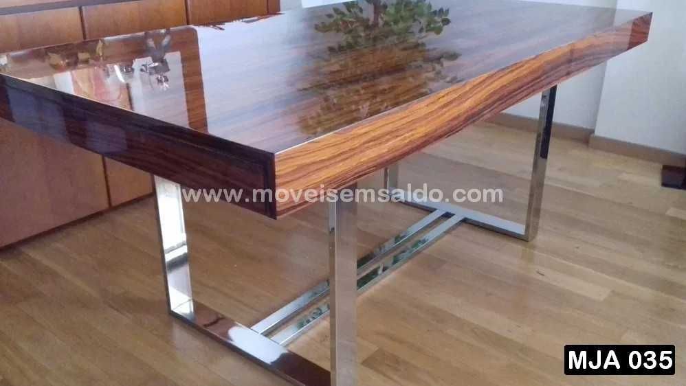 Mesa Jantar Lacada c/ Inox - Fixa ou Extensível - Todas medidas