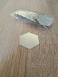 45szt lustrzane naklejki przyklejane lusterka lustro hexagon srebrne