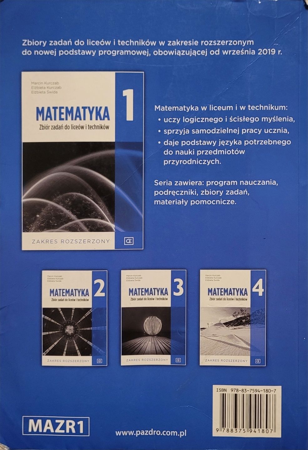 MATEMATYKA 1 - Zbiór zadań, zakres rozszerzony.
