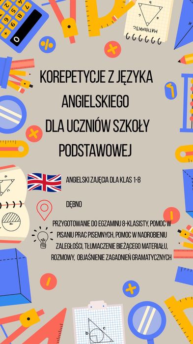 Korepetycje z języka angielskiego  dla uczniów szkoły podstawowej
