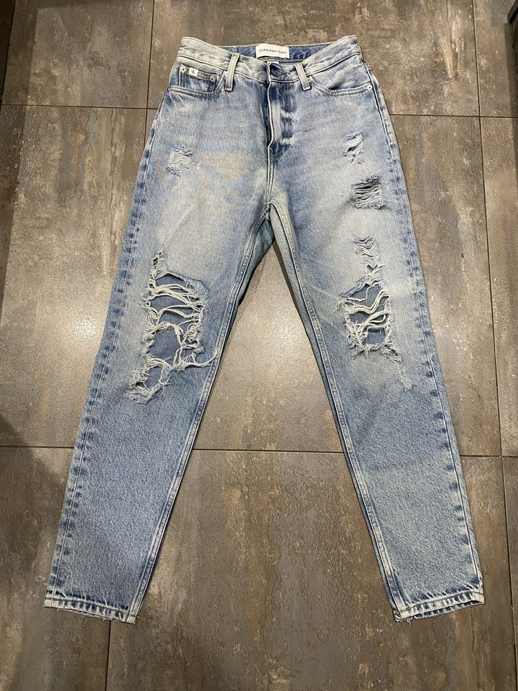 calvin klein jeans mom jeansy jeans S niebieskie