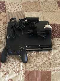 Ps3 com jogos e volante e pedais