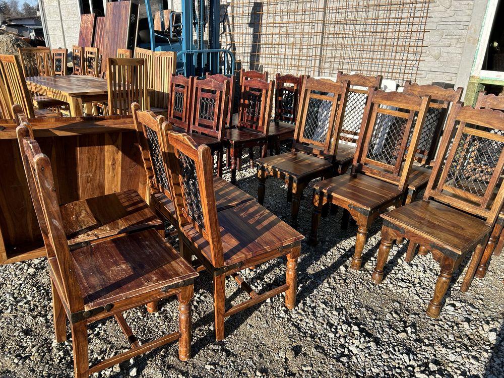 Porzadne krzesla kolonialne palisander indyjski