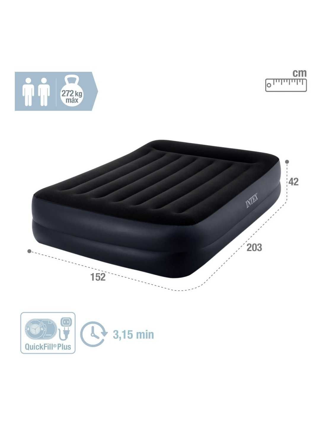 Colchão Insuflável INTEX Queen Plus Pillow 152 x 203 x 42 cm