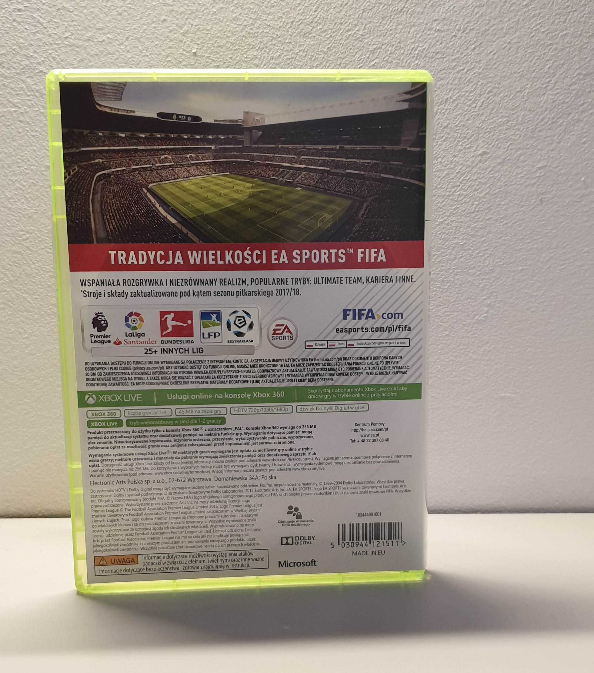 Gra Fifa 18 Xbox 360 2xPL
