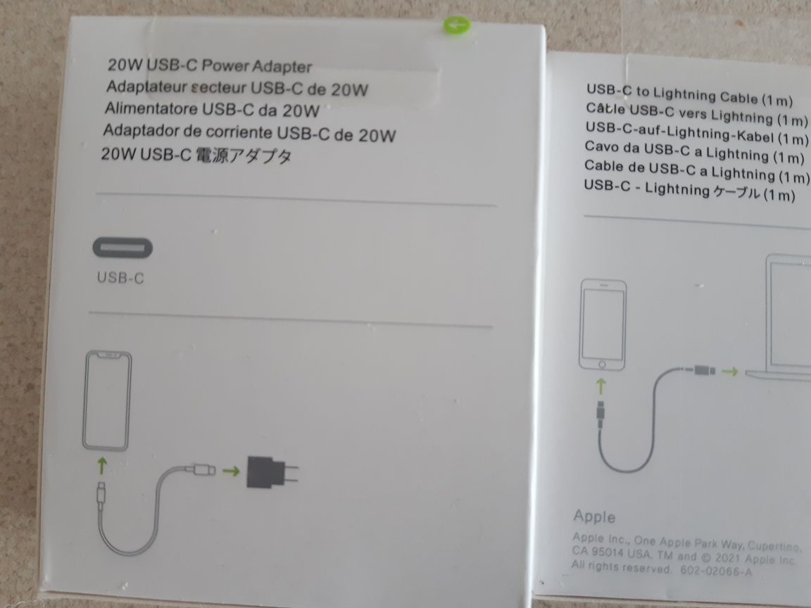 Kostka Zasilacz USB-C 20W Power Adapter Kabel USB-C do iPhone NOWE