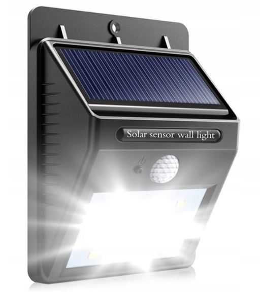 Lampa solarna 20led ogrodowa czujnik ruchu zmierzchu