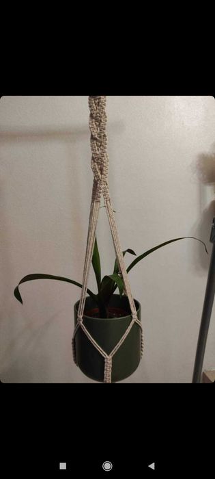 Suporte para vasos/plantas em macrame