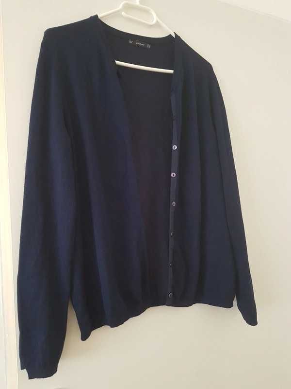 Granatowy sweter Zara Knit rozmiar M wiskoza szybka wysyłka
