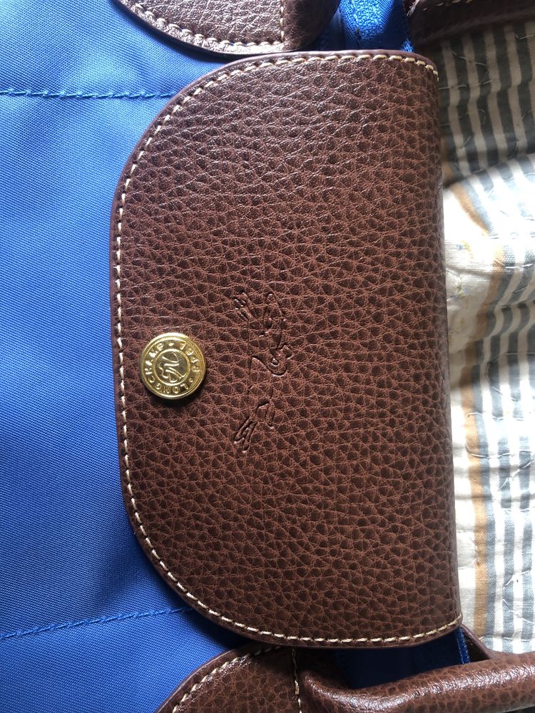 torba longchamp niebieska