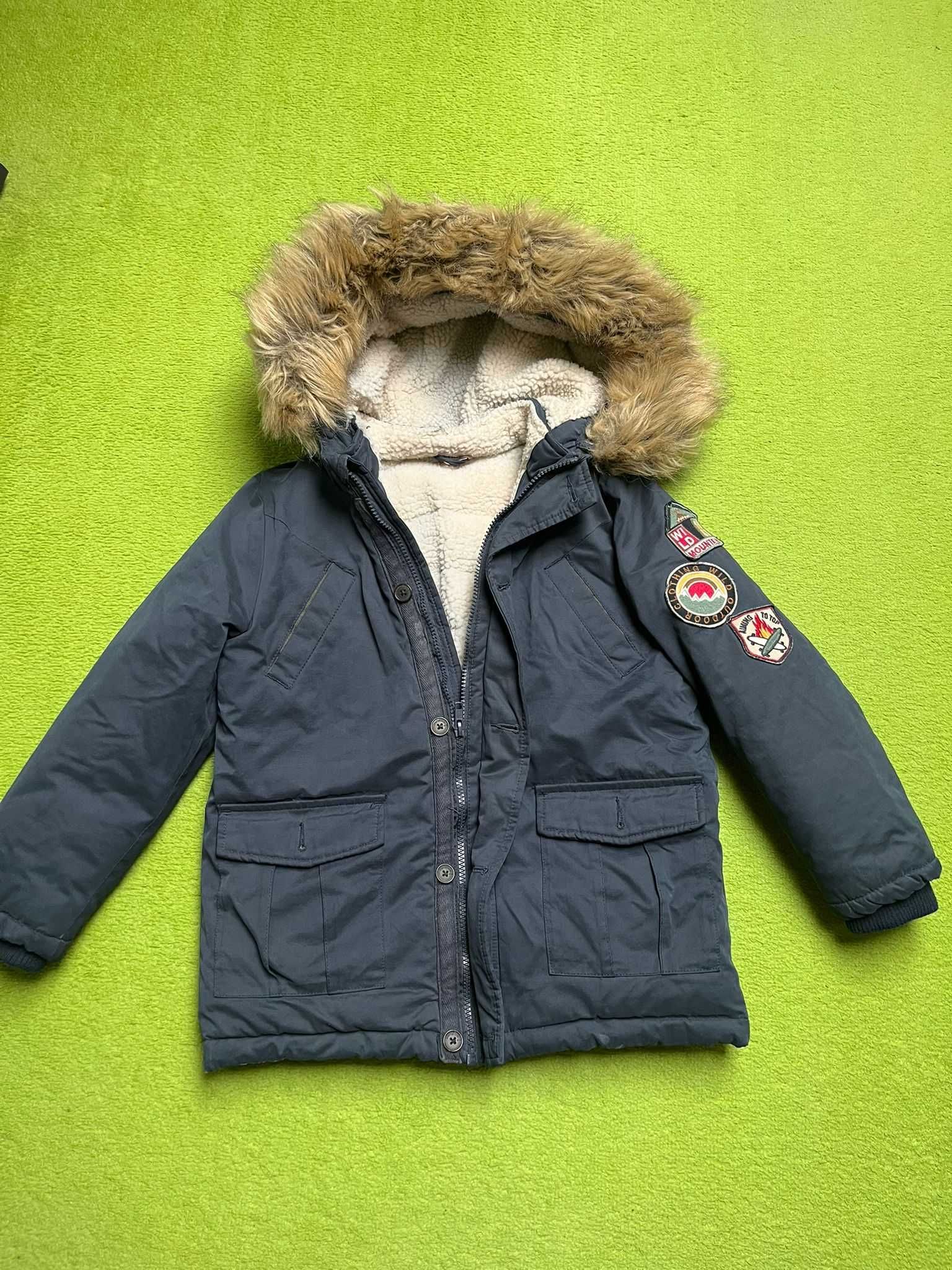 Kurtka Zimowa Chłopięca 128 cm