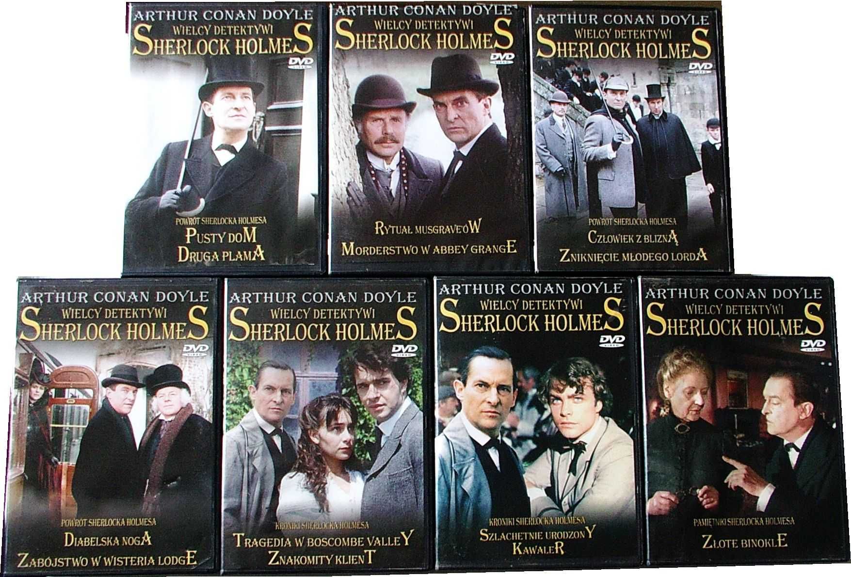 WIELCY DETEKTYWI Sherlock Holmes 7 PŁYT DVD - Arthur Conan Doyle