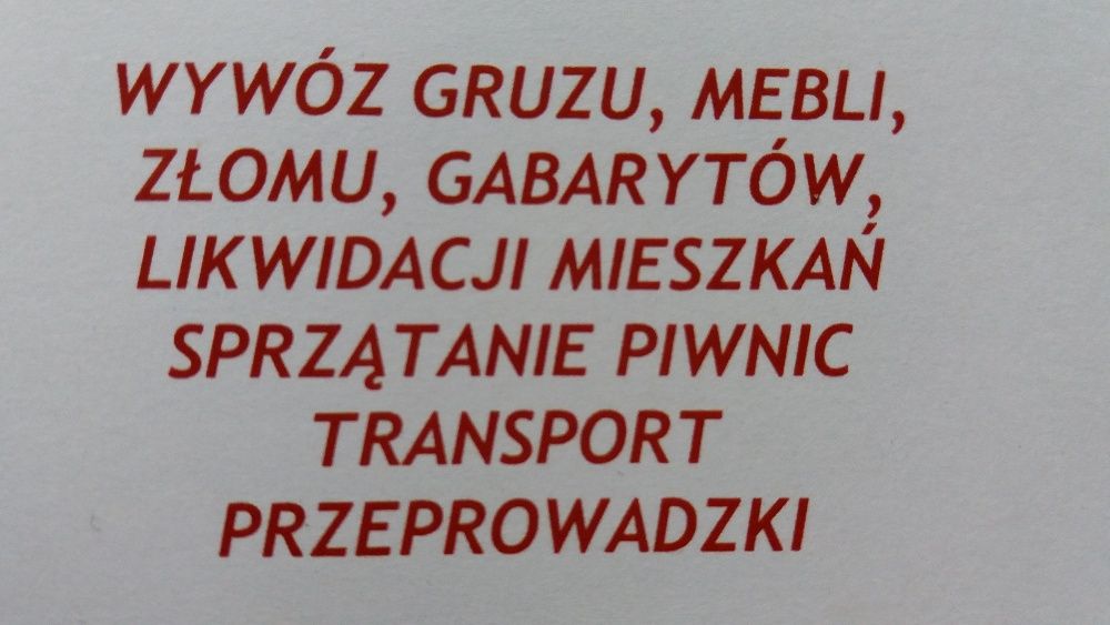 Wywóz mebli , zbędnych gabarytów, gratów, łóżko, regał WARSZAWA tanio