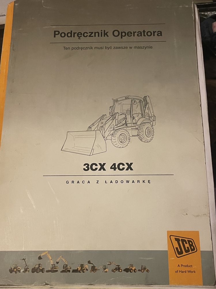 Podręcznik operatora/instrukcja koparko-ładowarka JCB 3CX 4CX
