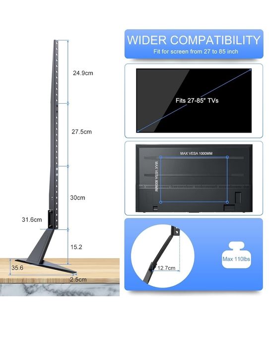 Uchwyt suptek ML2785 do telewizora 27- 85 cali do 50 kg